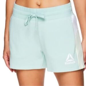 Reebok Green Athletic Shorts with Drawstring Waistband